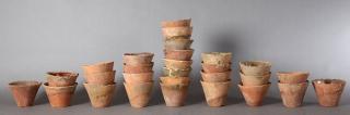 Appraisal: Group of Twenty-Eight French Provincial Terracotta Flower Pots early th