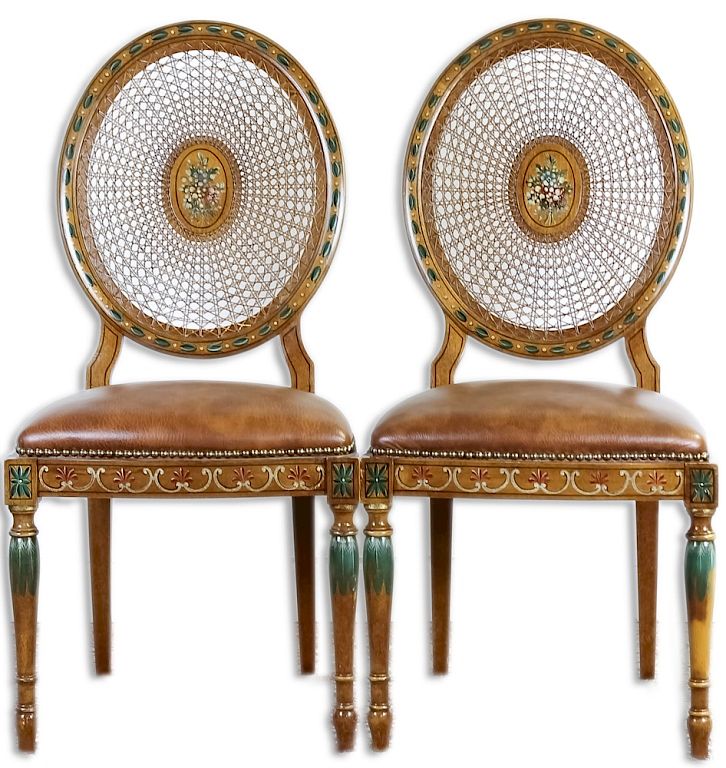 Appraisal: Pair of Galimberti Lino Italian Wood Side Chairs Pair of