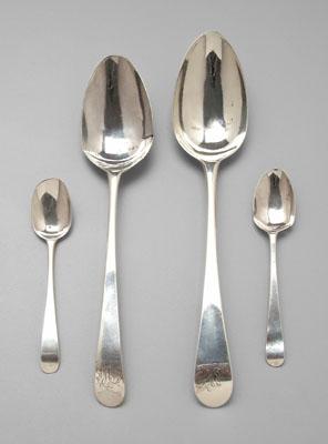 Appraisal: Hester Bateman silver flatware downturned oval handles all with marks