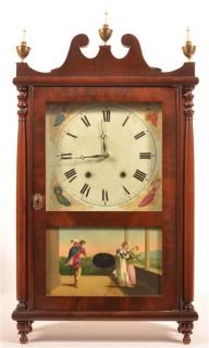 Appraisal: Lehigh Valley PA Pillar and Scroll Shelf Clock Rare Lehigh