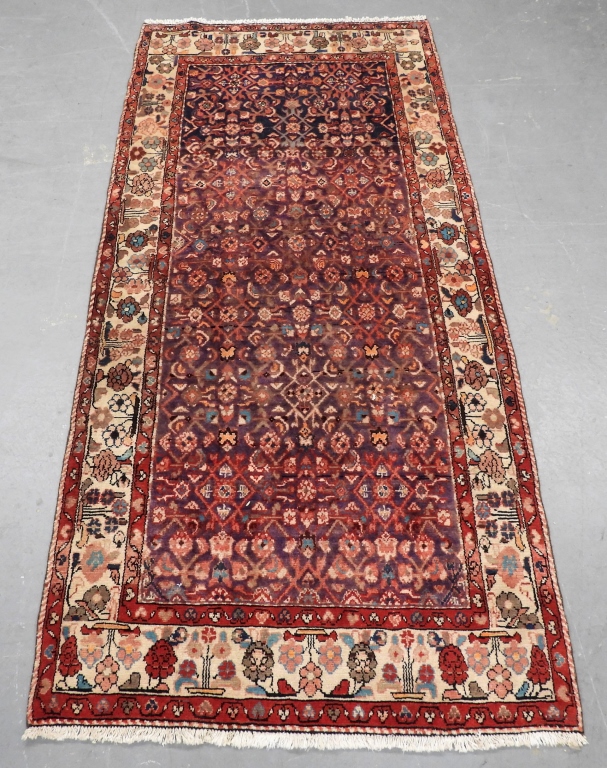 Appraisal: BORCHELU BOTANICAL RUG Middle East th CenturyRed white blue and