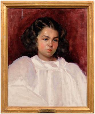 Appraisal: Marion Patten painting Massachusetts - portrait of young girl circa