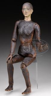 Appraisal: OUTSTANDING LARGE ARTICULATED ARTIST'S MODEL OR LAY FIGURE OUTSTANDING LARGE