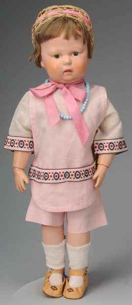 Appraisal: All Wood Schoenhut Toddler Description Ca American Baby-faced doll with