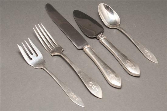 Appraisal: Group of American silver flatware in the La Rochelle pattern