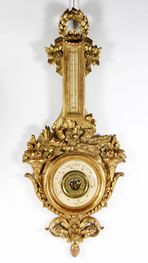 Appraisal: - th th C French Barometer Thermometer Late th or