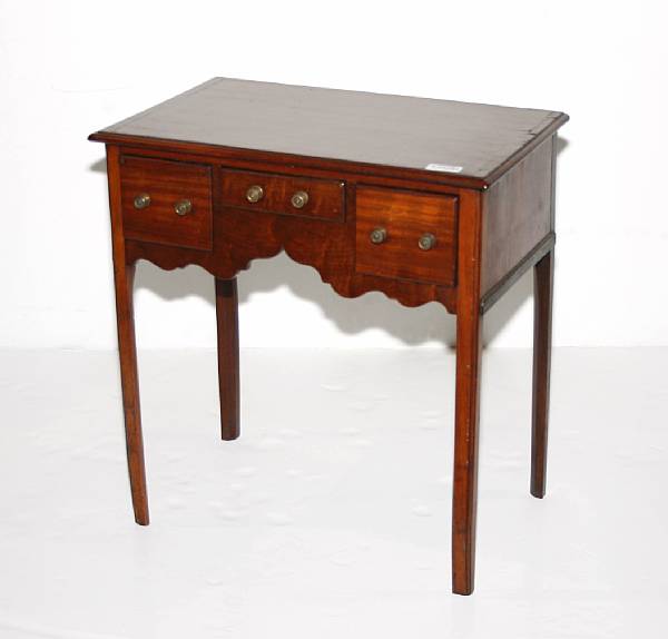 Appraisal: A George III mahogany dressing table late th century height