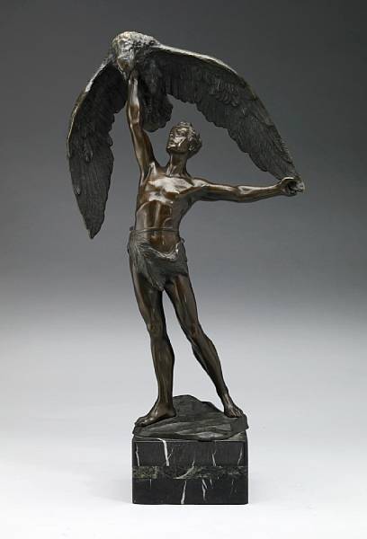 Appraisal: A Continental patinated bronze figure late th early th century