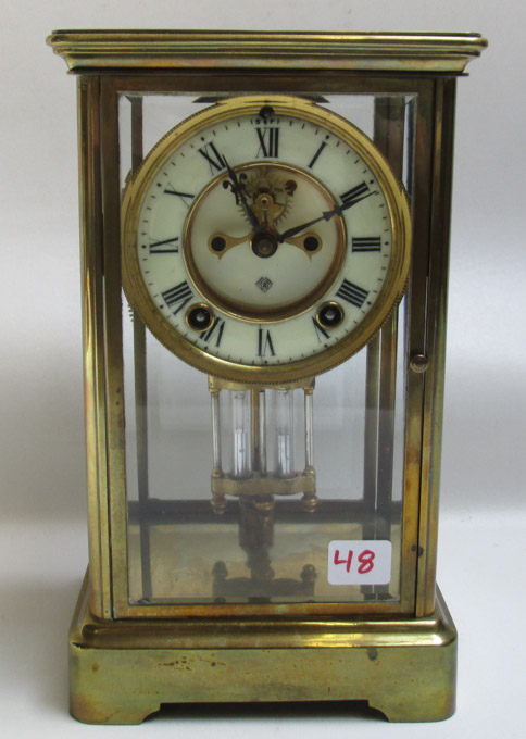 Appraisal: AN AMERICAN CRYSTAL REGULATOR SHELF CLOCK Ansonia Clock Co New