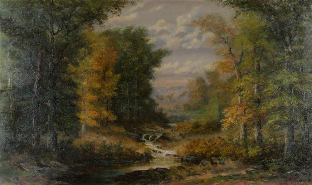 Appraisal: GEORGE D FALK AMERICAN - LANDSCAPE Oil on canvas x