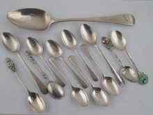 Appraisal: A quantity of silver spoons being a Georgian tablespoon William