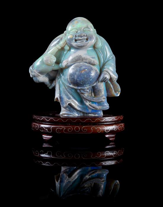 Appraisal: Sale Lot A Carved Opal Figure of Mile the Mile