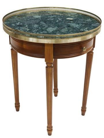 Appraisal: French Louis XVI style marble-top bouillotte table late th c