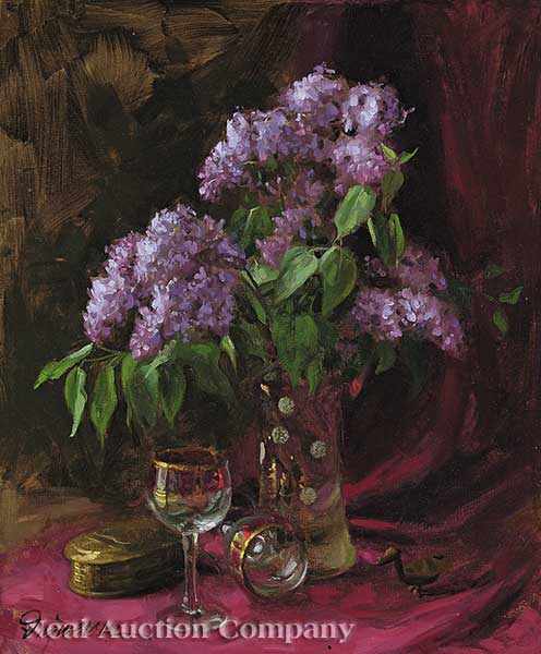 Appraisal: James Inquerson American th c Still Life of Hydrangeas oil