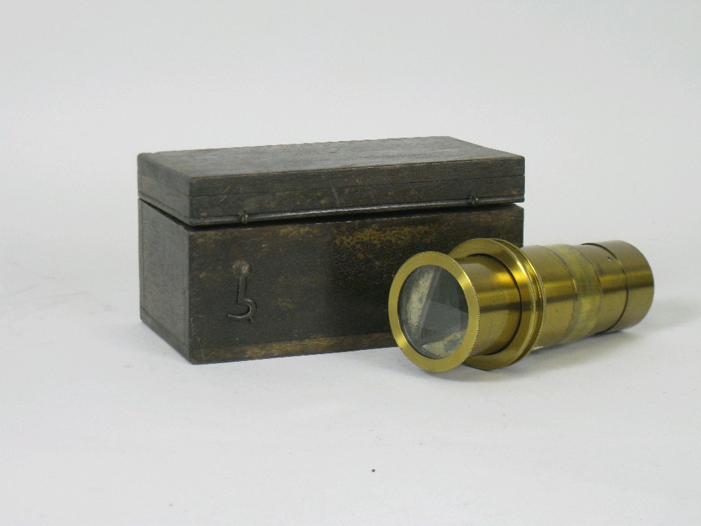 Appraisal: A Victorian polished brass Projecting Kaleidoscope Lens by C F