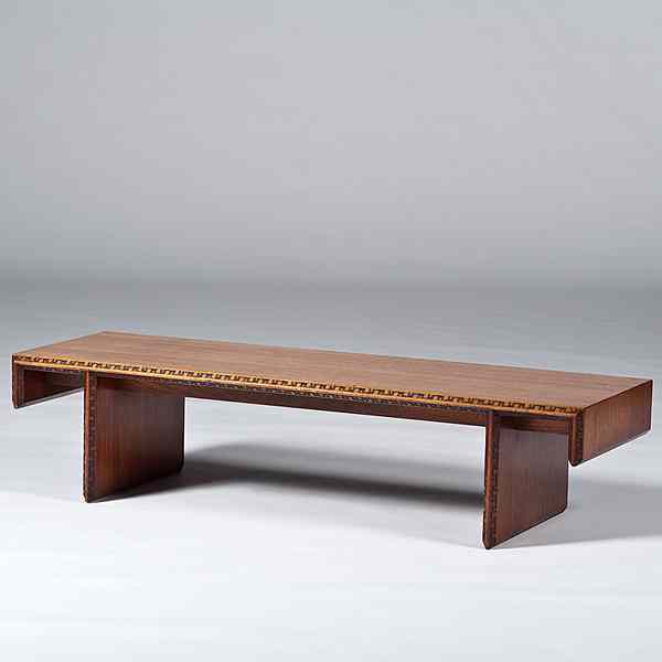 Appraisal: Frank Lloyd Wright Coffee Table American ca s A mahogany