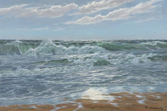 Appraisal: PATRICK VON KALCKREUTH German - WAVES ROLLING IN signed lower