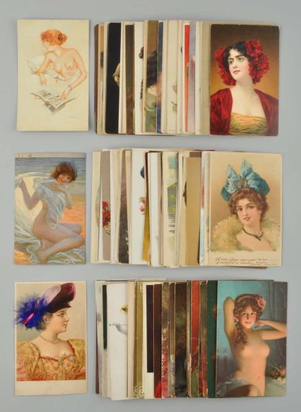 Appraisal: Lot Of Pretty Girl Postcards This lot includes over postcards