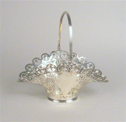 Appraisal: Frank W Smith sterling silver swing handle basket retailed by