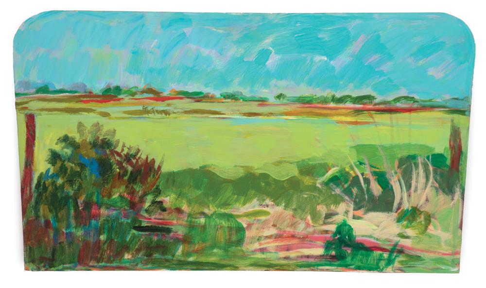 Appraisal: Elemore Morgan Jr American Louisiana - Rice Field Vista acrylic