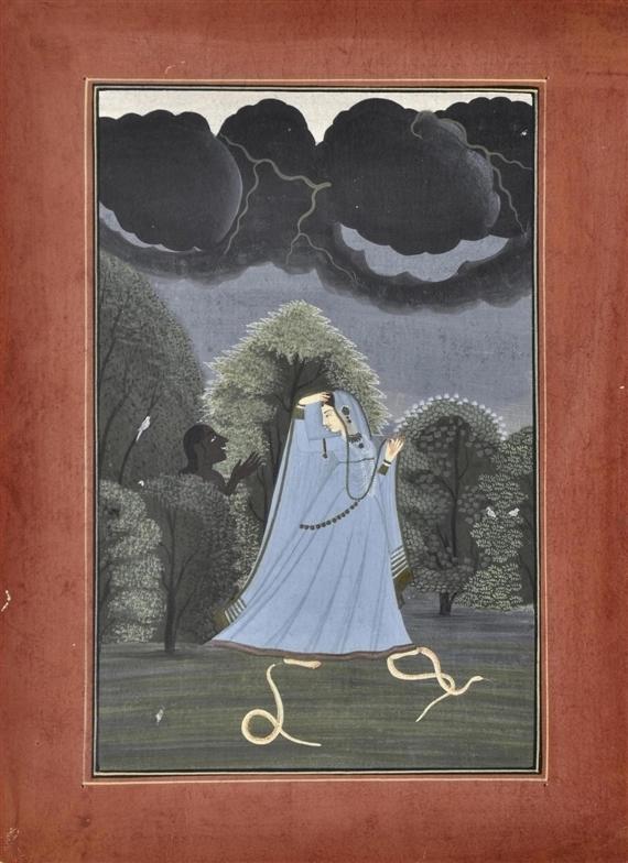 Appraisal: AN INDIAN MINIATURE India th c x cm Gouache on