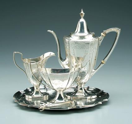 Appraisal: Three piece sterling coffee service Watson retailer J E Caldwell