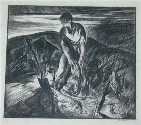 Appraisal: John Edward Costigan American - Night Digger and Boy with