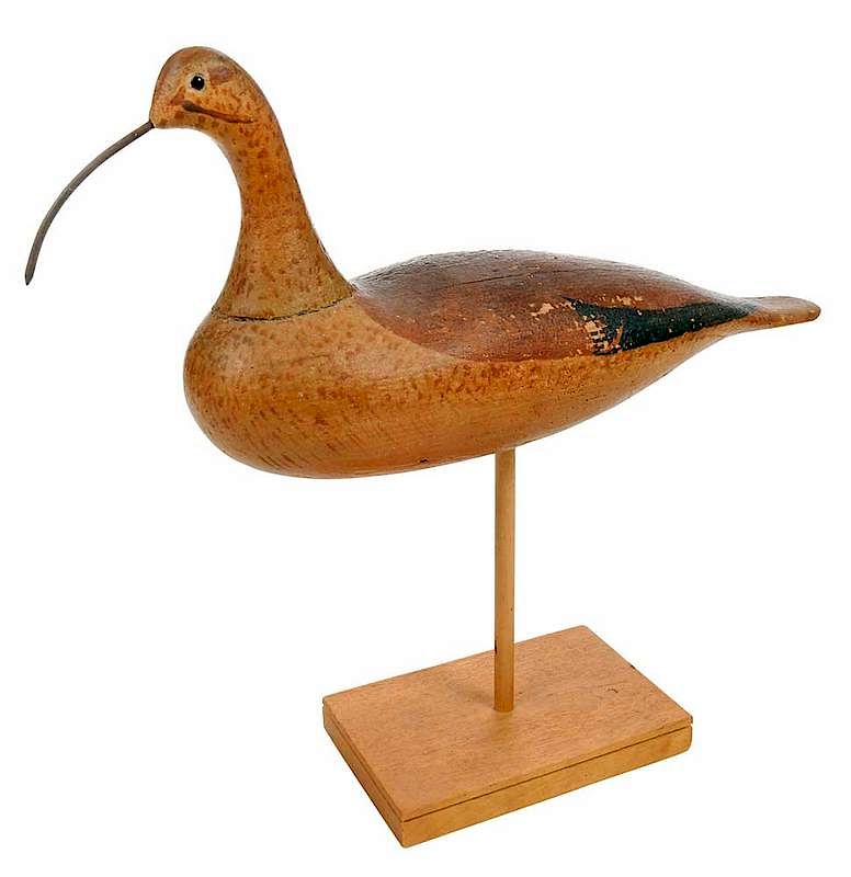 Appraisal: Iron Billed Curlew Decoy American probably New Jersey early to