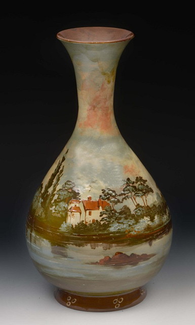 Appraisal: A WARDLE VASE painted scene with a view of a