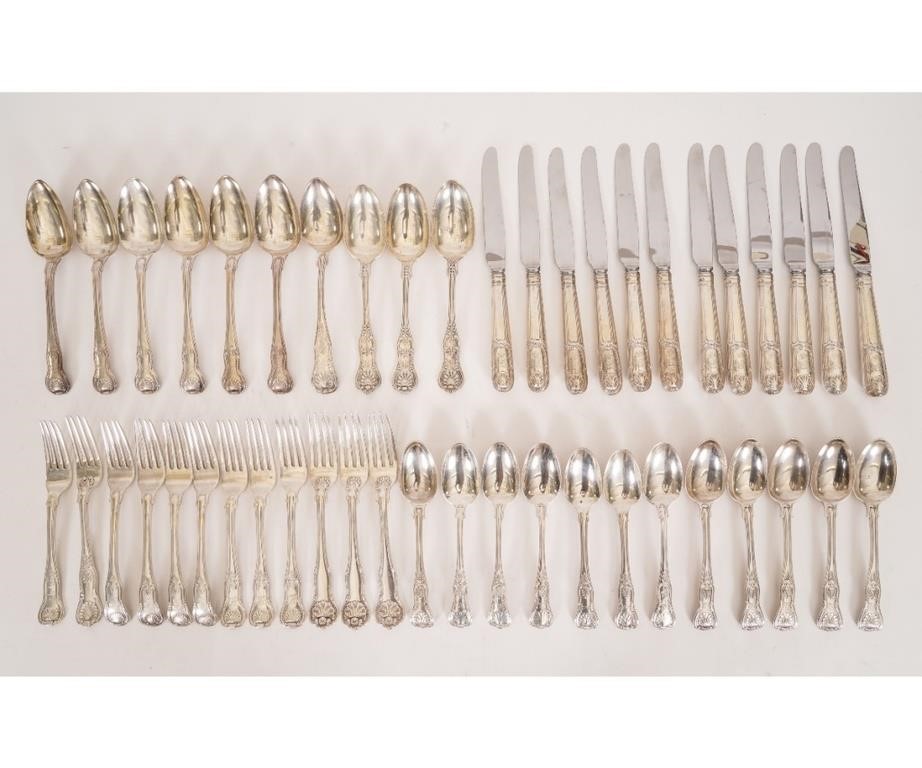 Appraisal: English sterling silver assembled flatware set in the Kings pattern