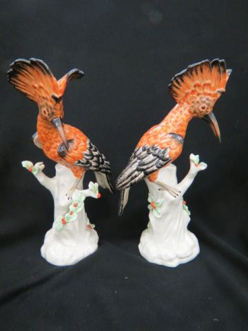 Appraisal: Pair of Italian Porcelain Bird Figurines marked Port Royal excellent