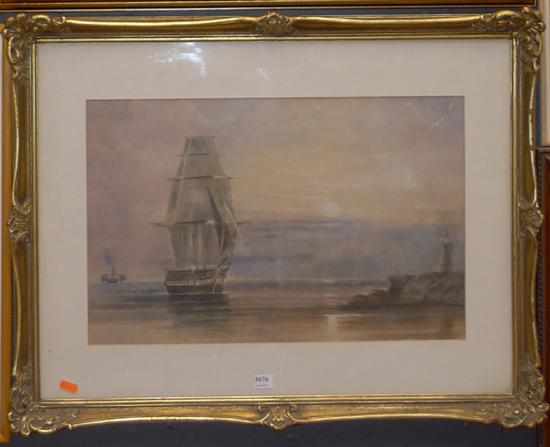 Appraisal: ARTIST UNKNOWN COMING INTO PORT WATERCOLOUR