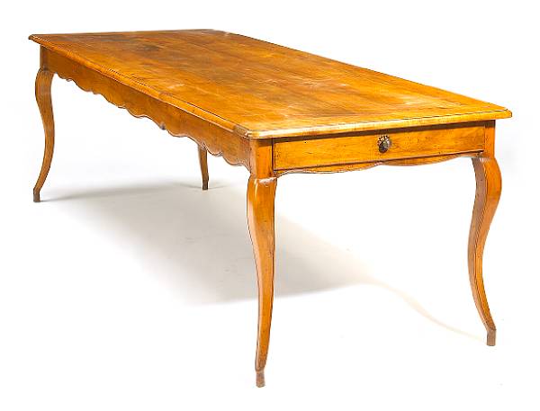 Appraisal: A Louis XV cherrywood refectory table third quarter th century