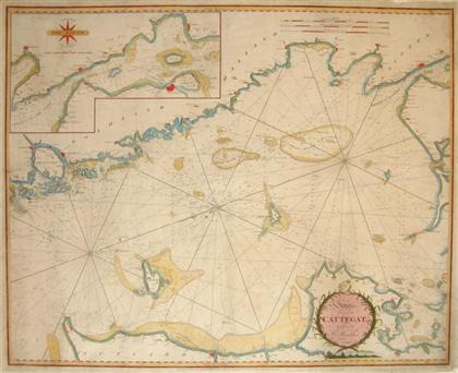 Appraisal: piece Hand-Colored Engraved Sea Chart Heather William Sous's Chart of