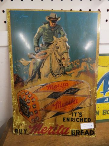 Appraisal: Merita Bread Lone Ranger tin sign x lacquered scarce