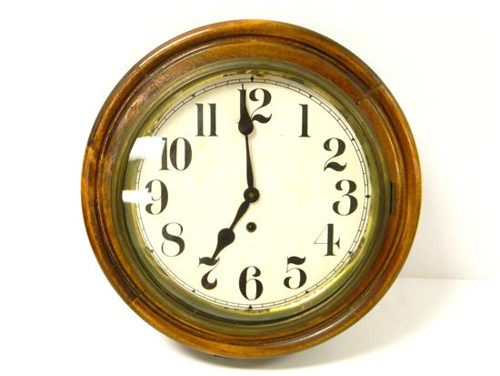 Appraisal: Round wall clock manufactured by William L Gilbert Winsted Connecticut