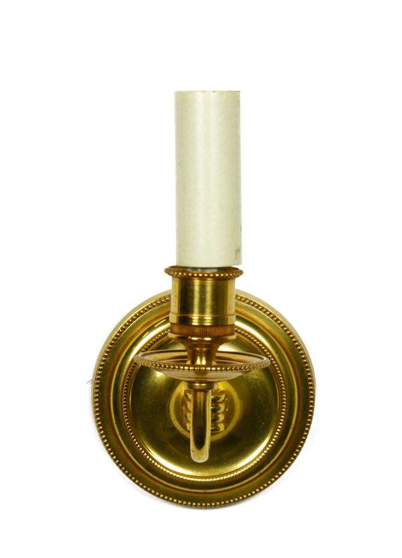 Appraisal: - Brass Sconces Nine sconces brass five matching h x