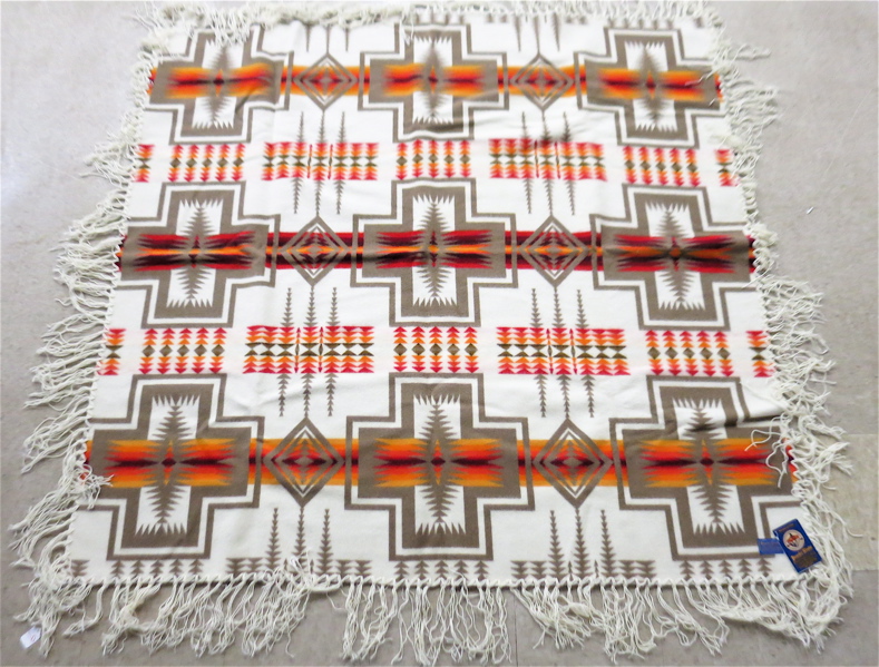 Appraisal: PENDLETON WOOLEN MILLS BLANKET Harding shawl size x with original