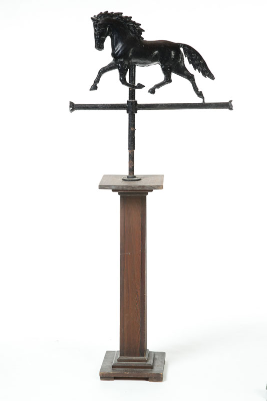 Appraisal: HORSE WEATHERVANE American late th century zinc Hollow bodied running