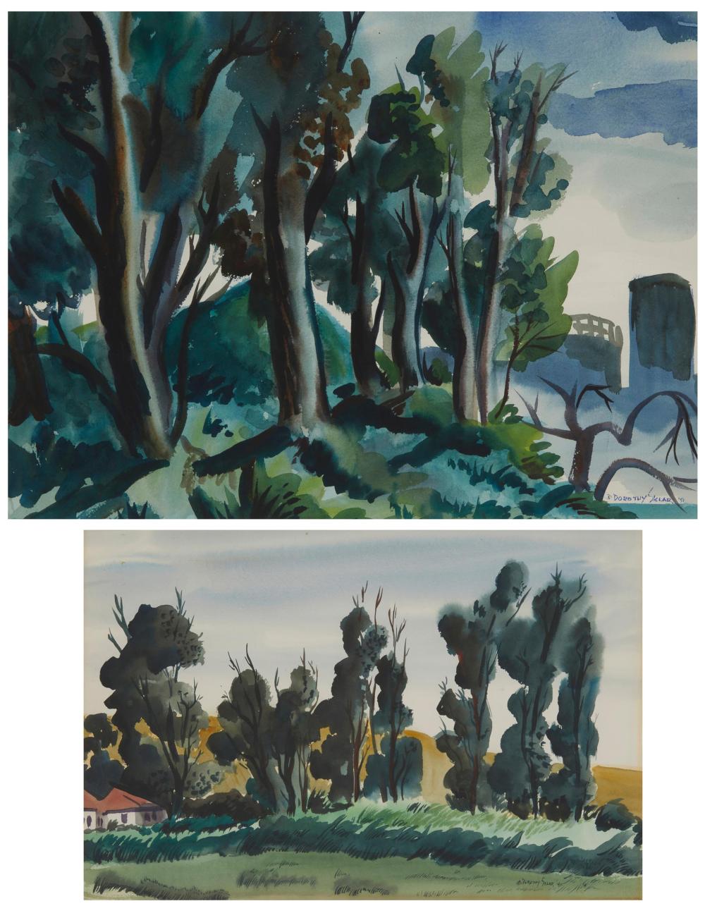 Appraisal: Dorothy Sklar - Los Angeles CA Two works Green Trees