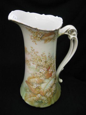 Appraisal: Victorian Bavarian Porcelain Tankard fern floral excellent