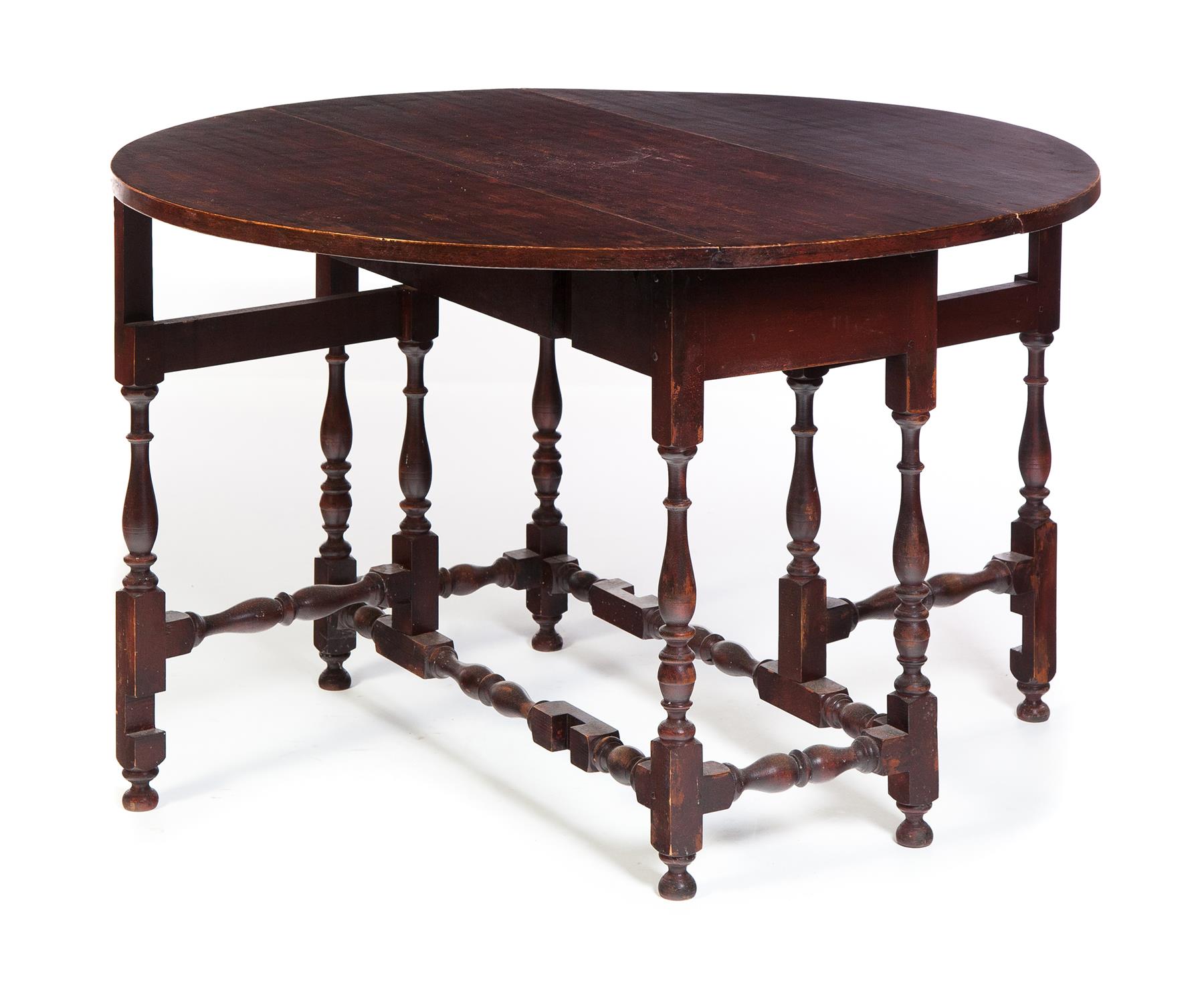 Appraisal: PAINTED GATELEG DROP LEAF TABLE American nd half- th century