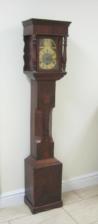 Appraisal: A Grandmother Clock with arched brass dial inscribed Tempus Fugit