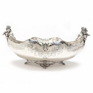 Appraisal: A Large Italian Rococo Style Sterling Silver Centerpiece late th