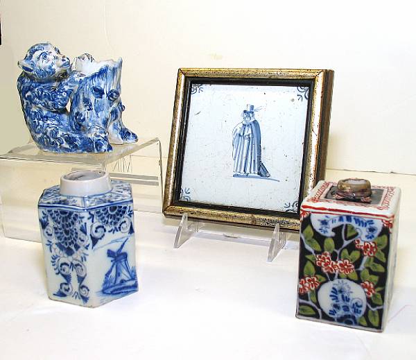 Appraisal: An assembled group of Delft th th century Comprising blue