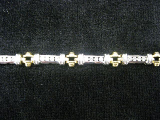 Appraisal: Diamond Bracelet round diamonds totaling carat in k yellow white