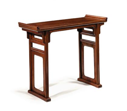 Appraisal: Chinese huanghuali recessed leg side table mid to late qing