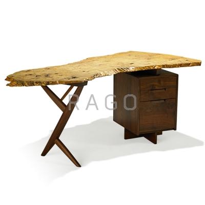 Appraisal: GEORGE NAKASHIMA - NAKASHIMA STUDIOS Conoid Cross-Legged desk New Hope