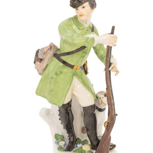 Appraisal: A Meissen Porcelain Figure of a Hunter Modeled by Johann