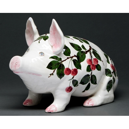 Appraisal: A Wemyss ware pig Bovey Tracey period late 's painted